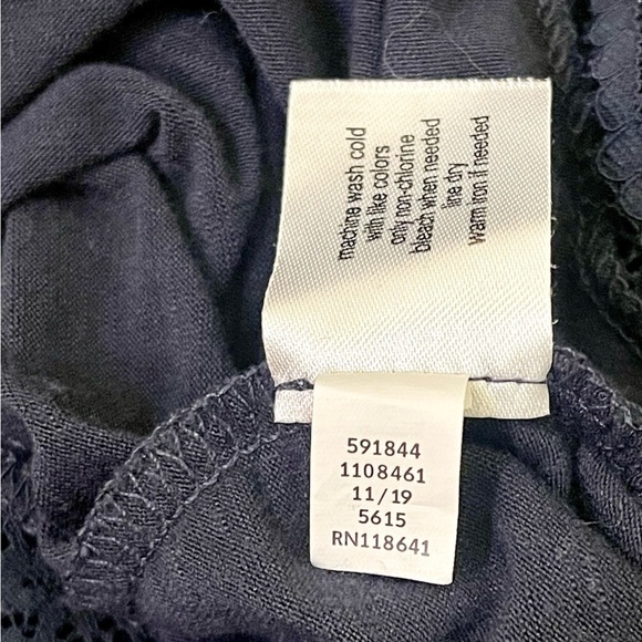 Lane Bryant Swing Tank Size 14/16 Shark Bite Lace V-neck Tunic Top Navy Blue - Picture 13 of 13